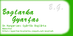 boglarka gyarfas business card
