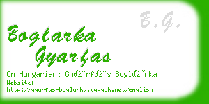 boglarka gyarfas business card